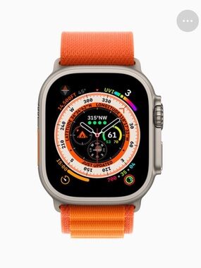 Apple Watch Ultra Titanium with Orange Sport Loop